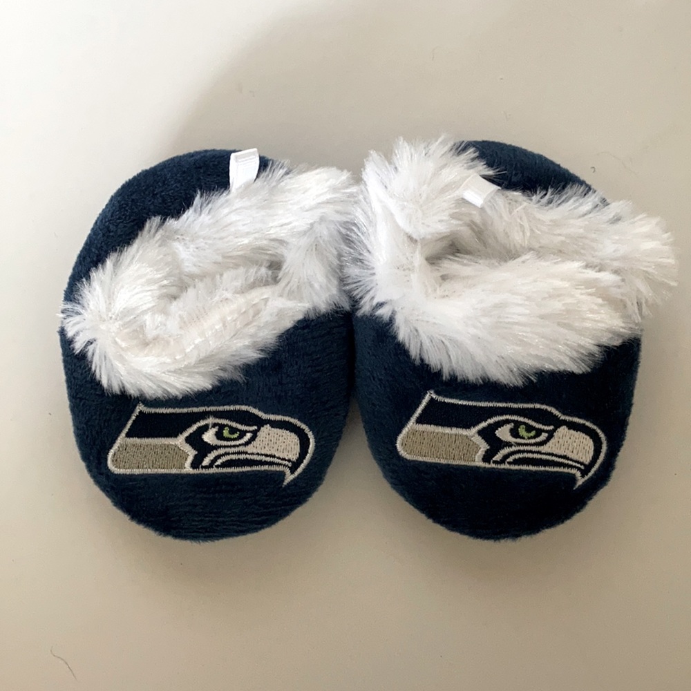 Seahawks Baby Slippers